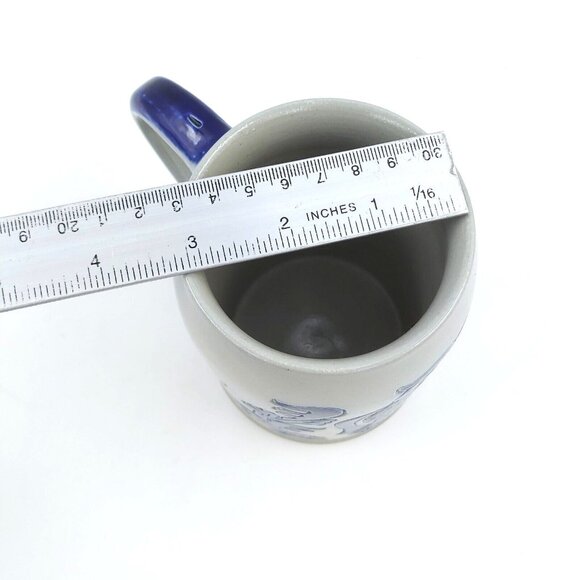 Goebel Merkelbach Salzglasur Beer Stein with Blue Owl Motif West Germany 226/18 - Picture 7 of 7